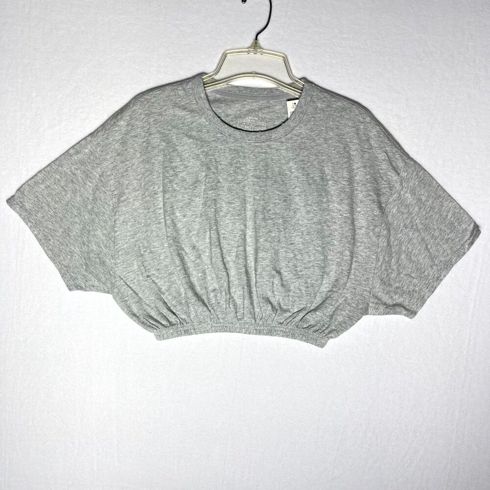 NWT aerie Offline Grey Cropped Tee Shirt Ladies Size XS